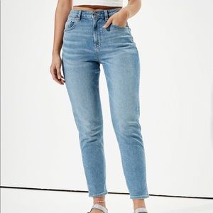 AE stretch mom jeans